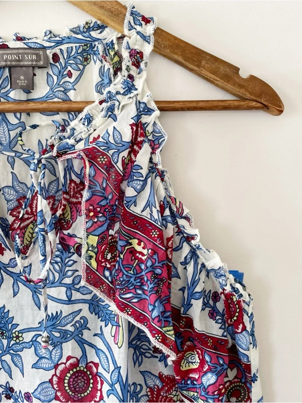 Point Sur by J. Crew Sleeveless Ruffle Detail Top Size 8 EUC - Picture 4 of 15